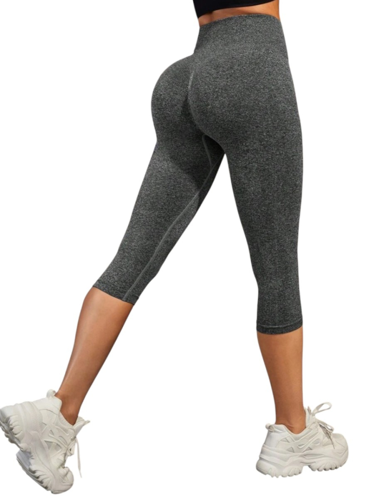 Colanti sport dama 3/4 capri, talie inalta, fitness si yoga, material elastic [2]