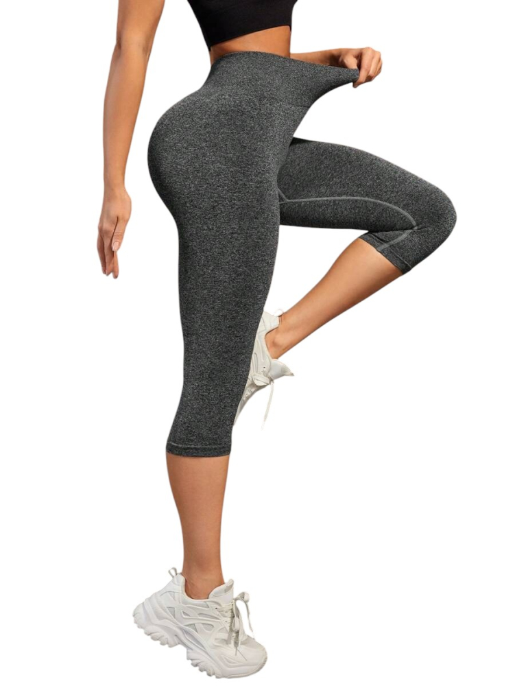 Colanti sport dama 3/4 capri, talie inalta, fitness si yoga, material elastic [3]