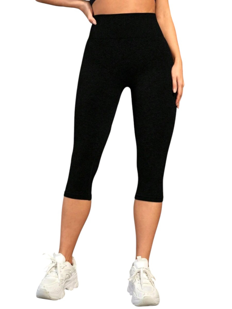 Colanti sport dama 3/4 capri, talie inalta, fitness si yoga, material elastic [1]