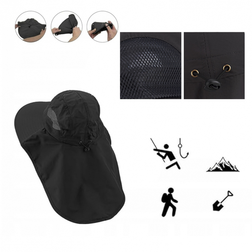 palarie soare unisex bor mare protectie uv outdoor drumetie pescuit vara plaja [9]