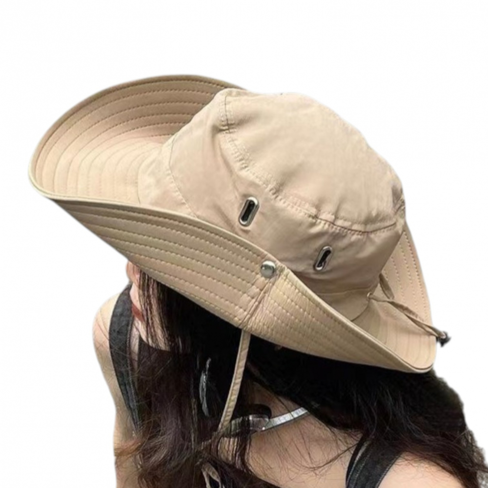 Palarie unisex bor mare 2-in-1, pliabila, protectie UV si vant, ajustabila [4]