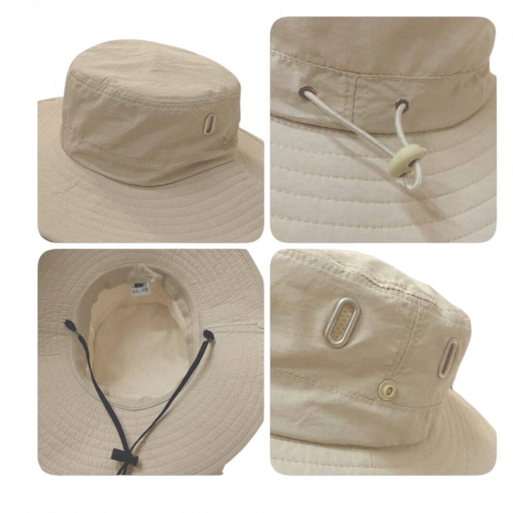Palarie unisex bor mare 2-in-1, pliabila, protectie UV si vant, ajustabila [3]