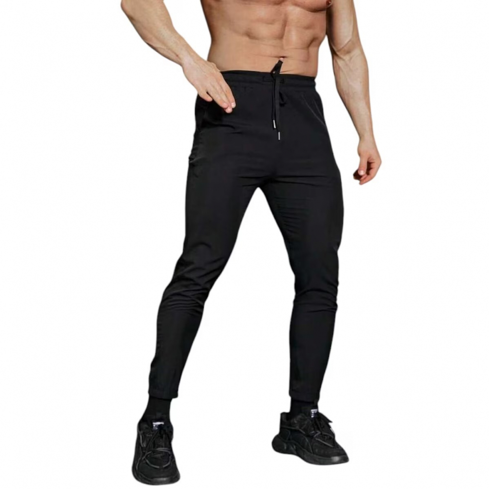 pantaloni-sport-barbati-regular-fit-usor-elastici-cu-buzunare-negru-marime-m [3]