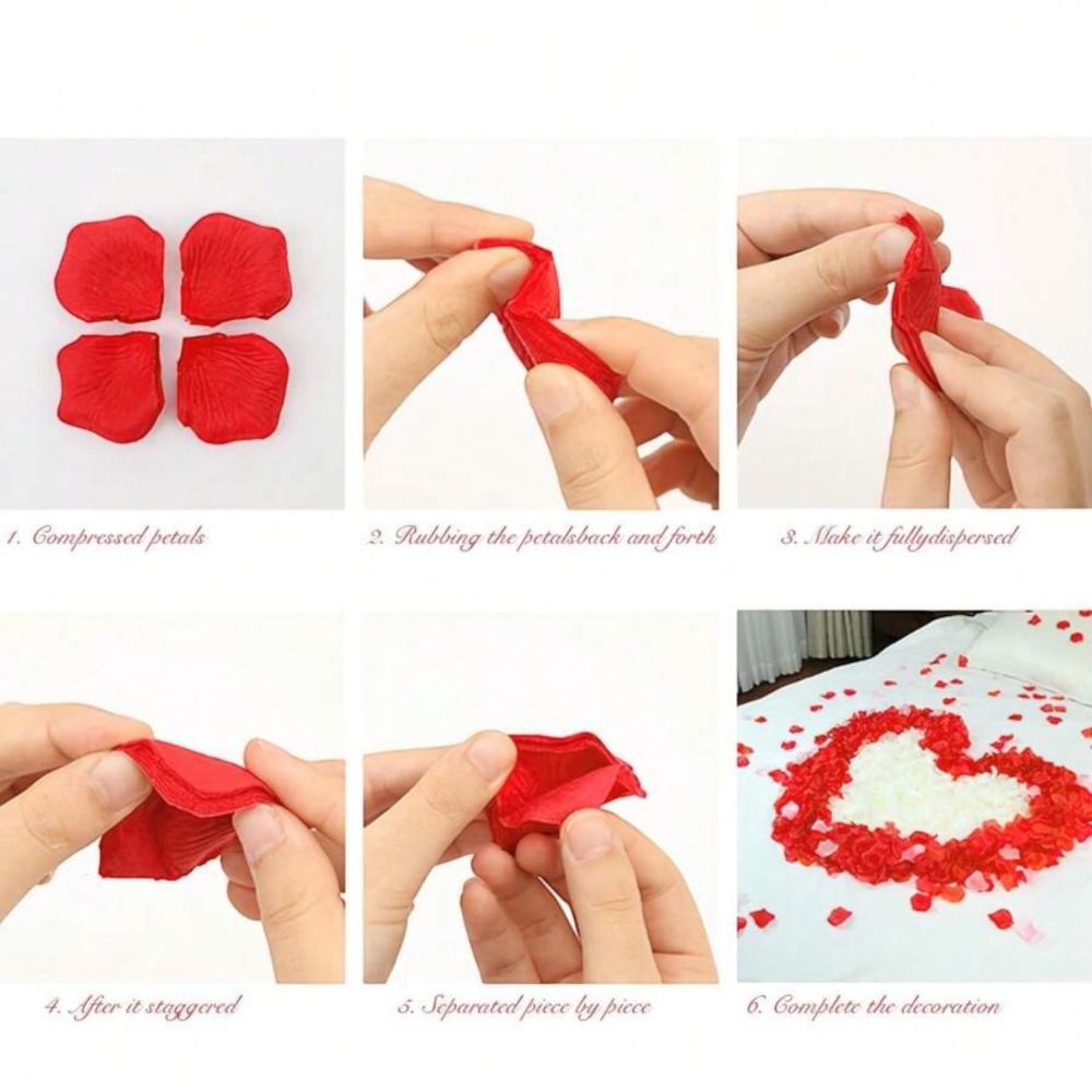 Petale Artificiale de Trandafir din Poliester Set 1000 Buc [3]