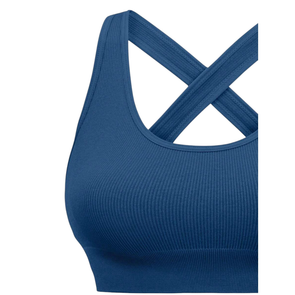 Bustiera sport fara spate Criss Cross din material elastic [5]