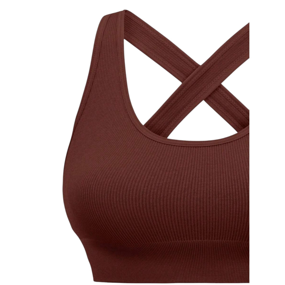 Bustiera sport fara spate Criss Cross din material elastic [3]