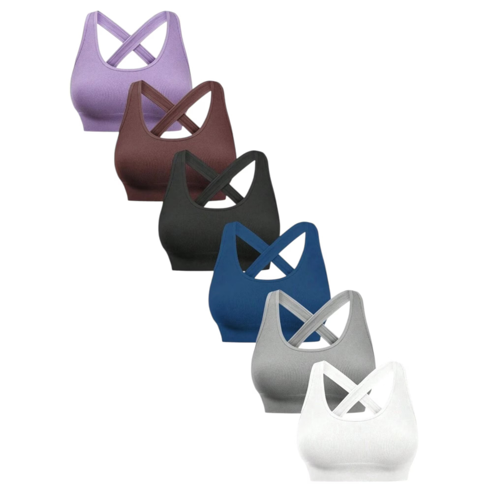 Bustiera sport fara spate Criss Cross din material elastic [1]