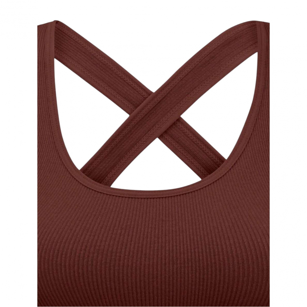 Bustiera sport fara spate Criss Cross din material elastic [10]