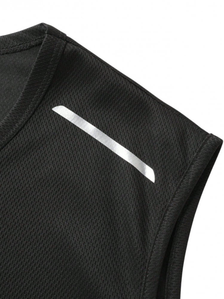 Set sport barbati 2 piese maiou si pantaloni scurti dubli respirabili [8]