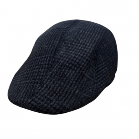 Bereta barbati cu model herringbone si captuseala moale, stil retro britanic [4]