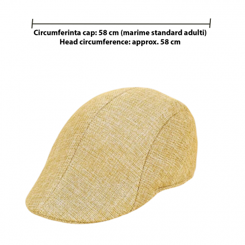 Bereta barbati retro casual, material subtire respirabil, marime 58 cm [1]