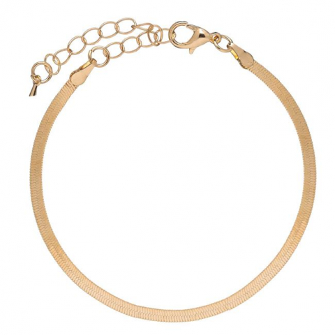 Bijuterii dama - bratara-dama-lant-plat-auriu