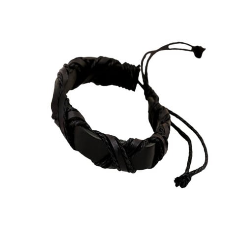 Accesorii Barbati - bratara-eleganta-vintage-din-piele-negru