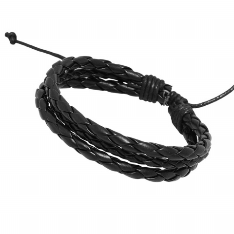 bratara-impletita-din-piele-manseta-reglabila-cu-design-bohemian-negru [3]