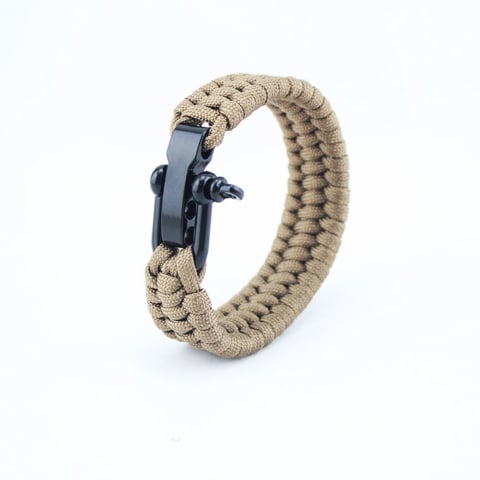 Accesorii Barbati - bratara-impletita-paracord-bej-khaki