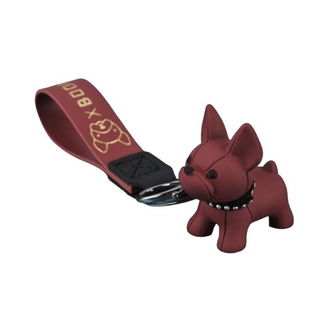 Brelocuri - breloc-caine-model-bulldog-francez-rosu