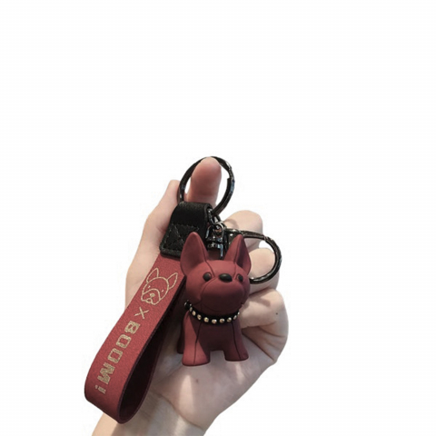 breloc-caine-model-bulldog-francez-rosu [4]