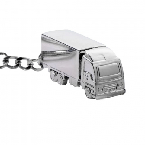 Breloc metalic camion argintiu decorativ [3]