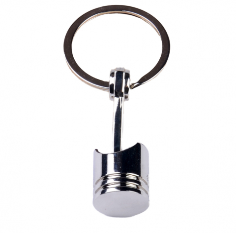 Brelocuri - breloc-chei-piston-piston-metalic-pandantiv-gri