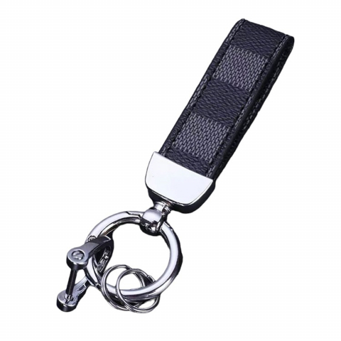 Brelocuri - breloc-elegant-din-piele-autentica-bentita-pentru-chei-cu-catarama-albastru-miez