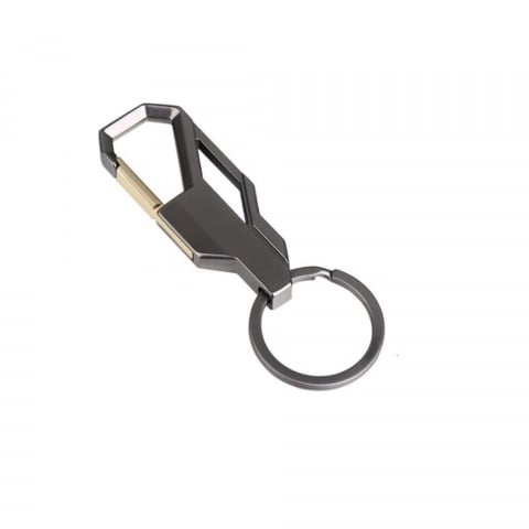 Brelocuri - breloc-metalic-elegant-cu-inchidere-rapida-negru-auriu