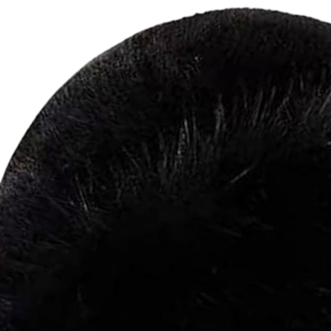 Caciula din blana artificiala moale tip bucket, model elegant - Negru [3]