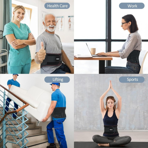 Centura lombara ergonomica premium cu tije metalice si ABS – sustinere avansata pentru spate [3]