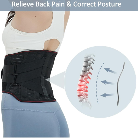 Centura lombara ergonomica premium cu tije metalice si ABS – sustinere avansata pentru spate [6]