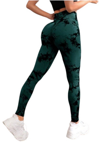 colanti-sport-yoga-basic-cu-talie-inalta-si-model-tie-dye-verde-marime-s [2]