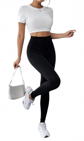 Colanti fitness - colanti-subtiri-cu-talie-inalta-negru-marime-s