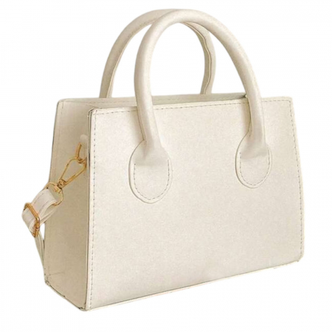 Genti Femei - geanta-minimalista-cu-doua-manere-si-curea-detasabila-alb