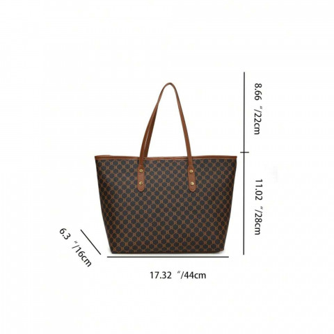 geanta-tote-de-umar-imprimeu-retro-capacitate-mare-maro [4]