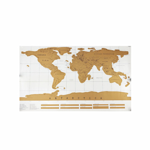 Hobby & Timp Liber - harta-razuibila-alb-auriu-88x52cm