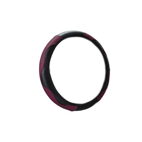 KITURI & UNELTE + AUTO - husa-volan-model-fibre-de-carbon-negru-cu-visiniu