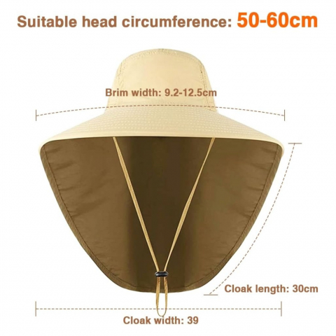 palarie soare unisex bor mare protectie uv outdoor drumetie pescuit vara plaja [7]