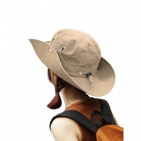 Palarie unisex bor mare 2-in-1, pliabila, protectie UV si vant, ajustabila [5]