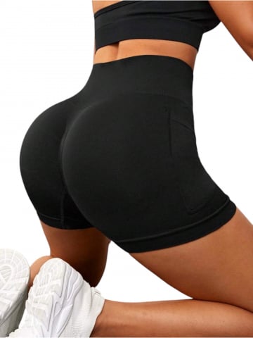 pantaloni-scurti-sport-dama-talie-inalta-negru [4]