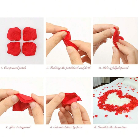 Petale Artificiale de Trandafir din Poliester Set 1000 Buc [2]