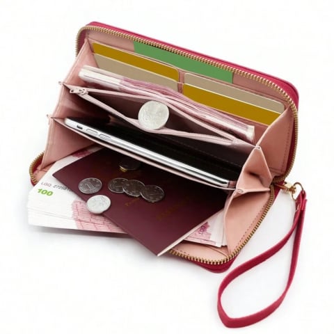 portofel-cu-fermoar-tip-poseta-design-elegant-si-casual-model-bloc-de-culori-ros [2]
