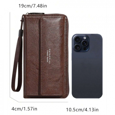 portofel-lung-dublu-pentru-barbati-din-piele-cu-catarama-si-fermoar-maro [3]