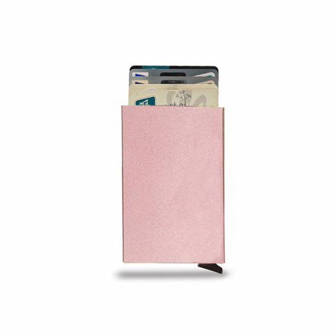 Portofele Femei - portofel-pentru-carduri-din-metal-roz-rose-gold