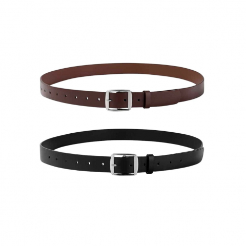 set-2-curele-barbati-negru-si-maro-piele-pu-casual-cu-catarama-patrata-decorativ [2]