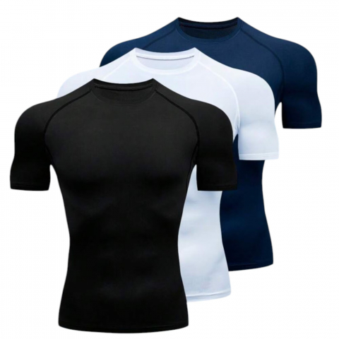 Imbracaminte Sport - set-3-tricouri-de-compresie-slim-fit-negrualbalbastru-marime-l