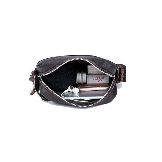 Geanta barbati, Hudson GB2967, Piele Naturala, Cafeniu, 21x19x7.5 cm [5]