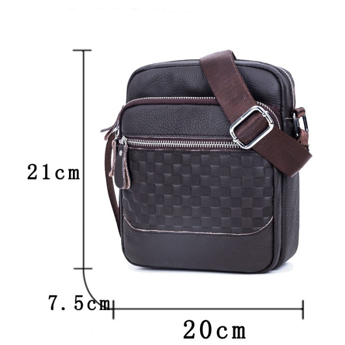Geanta barbati, Miles GB4756, Piele Naturala, Negru, 21x20x7.5 CM [4]