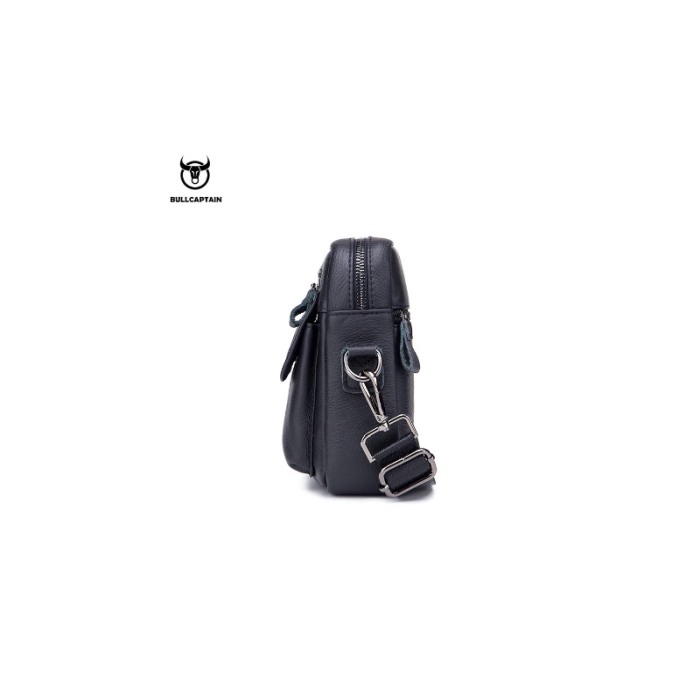 Geanta barbati, James GB7587, Piele Naturala, Negru, 20x16x8 cm [9]
