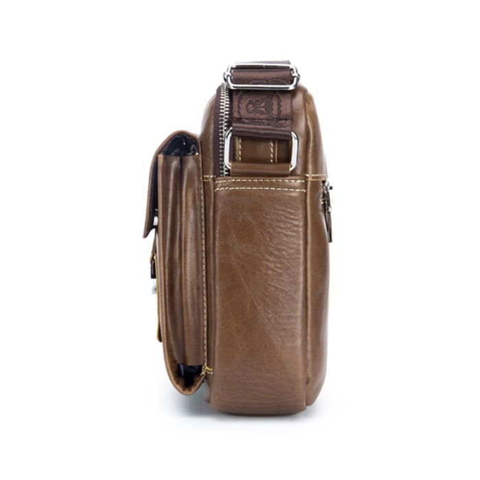 Geanta barbati, Daniel GB7712, Piele Naturala, Maro, 22x18x8 cm [5]