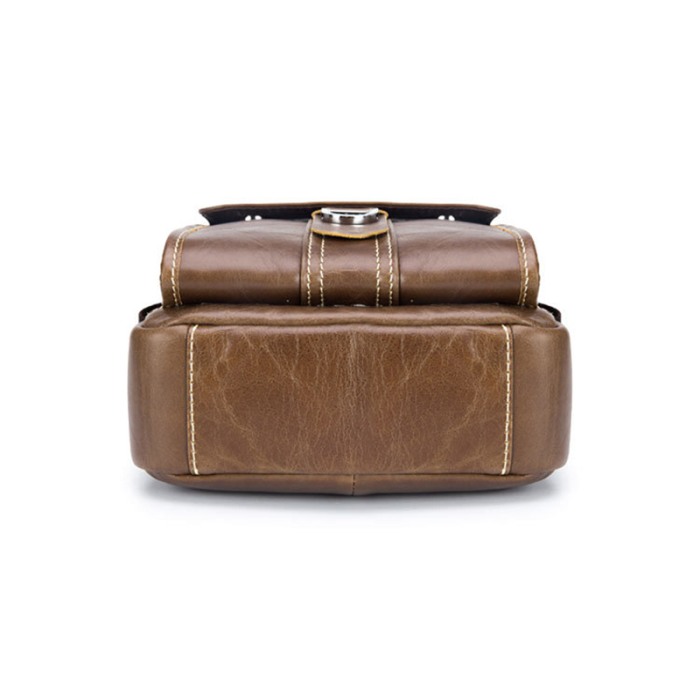 Geanta barbati, Daniel GB7712, Piele Naturala, Maro, 22x18x8 cm [4]