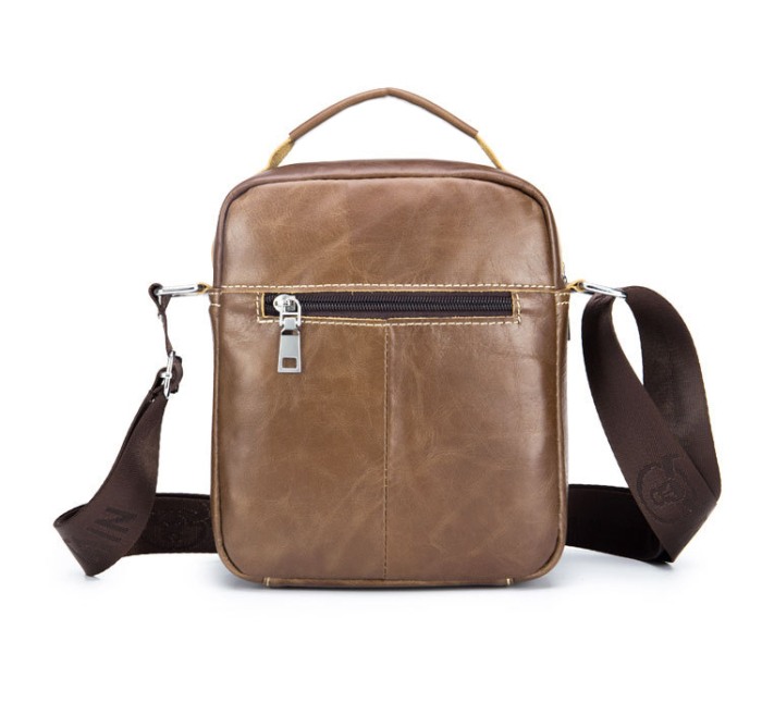 Geanta barbati, Daniel GB7712, Piele Naturala, Maro, 22x18x8 cm [6]