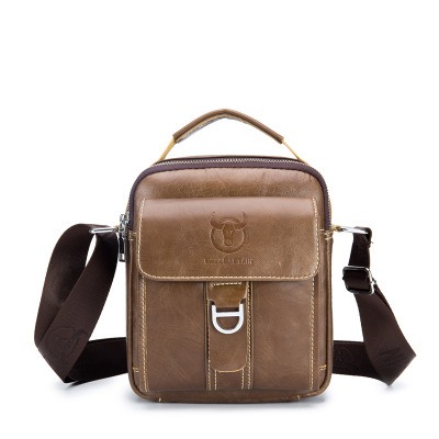 Geanta barbati, Daniel GB7712, Piele Naturala, Maro, 22x18x8 cm [3]
